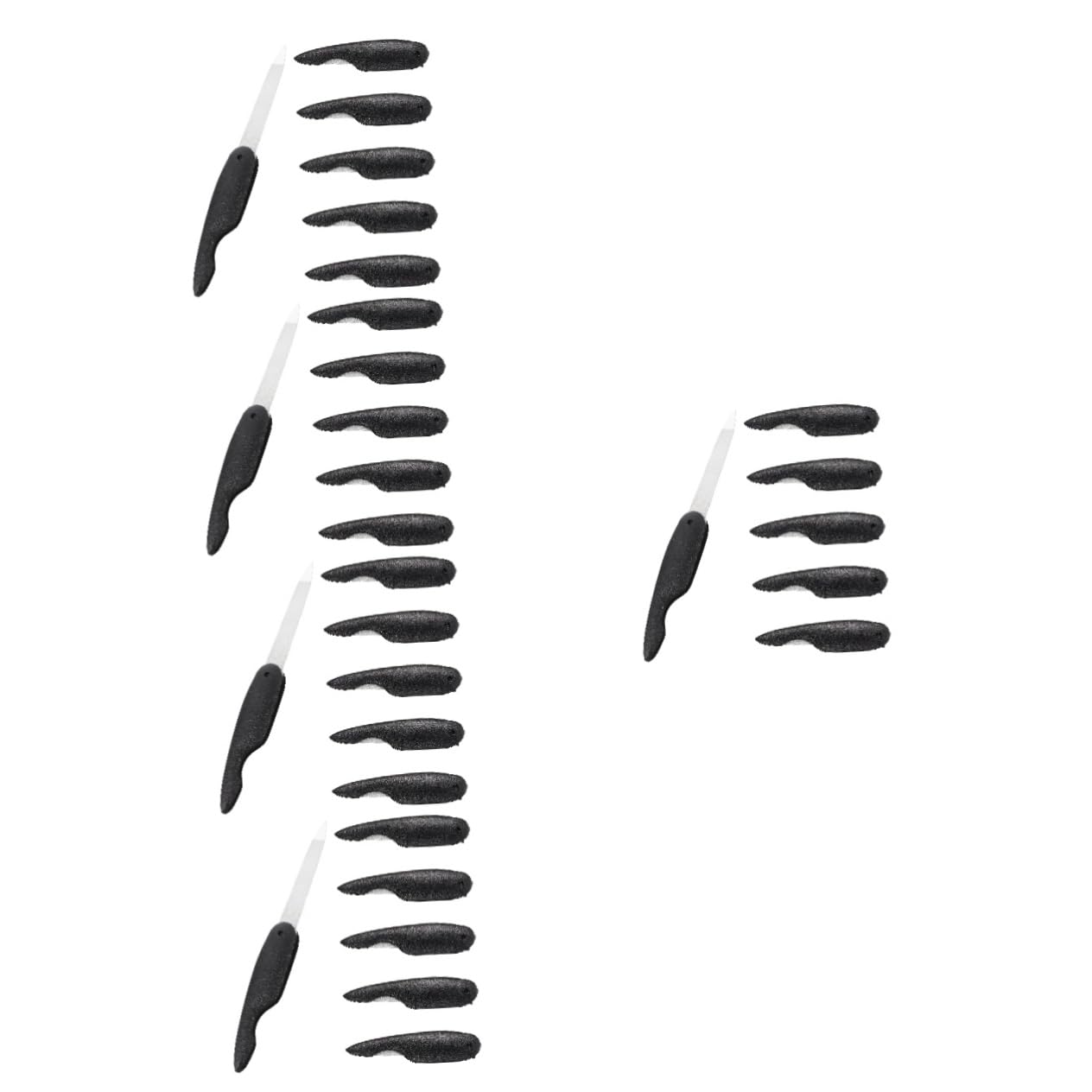 Mikinona 5 Set Di Set Per Unghie Kit Per Manicure Piccole Lime Per Unghie Pieghevoli Set Di Strumenti Per Larte Lime in Acciaio Inossidabile Per Limatura E Lucidatura 6 Pezzi*5