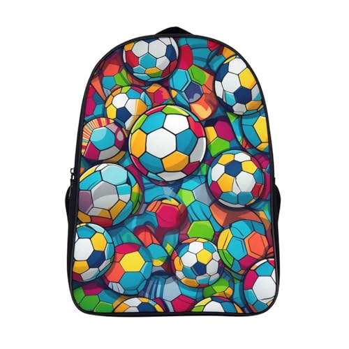 Sac à dos football pour école maternelle motif 3D avec poche avant 40x28x16 cm