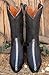 Men’s Genuine Leather Exotic Rowstone Stingray Print J-Toe Cowboy Western Boots - Black (Black, 10, US Footwear Size System, Adult, Men, Numeric, Medium, 10)