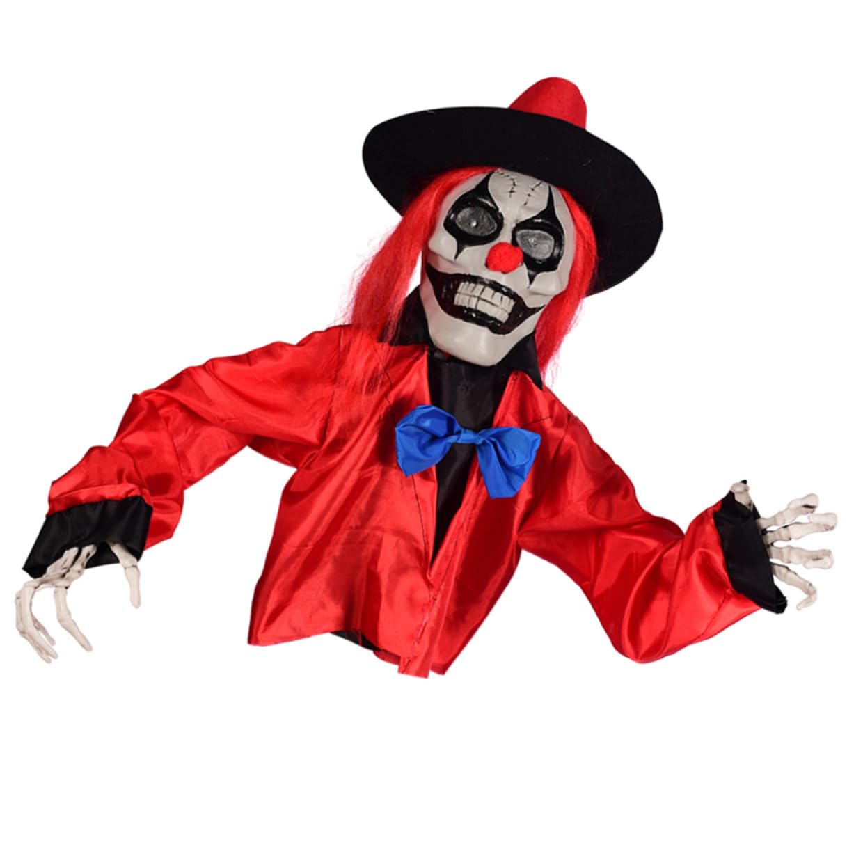 Clown fantôme lumineux pour déco pelouse Halloween extérieure amusante