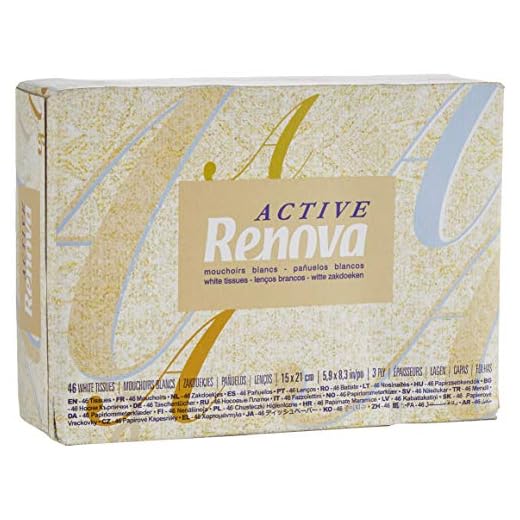 Renova Active Mini Blancos Pañuelos faciales - 46 pañuelos