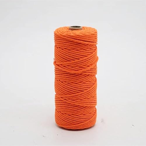 Cuerda de macramé suave de 0.118 pulgadas (0.118 in) perfecta para nudos, cuerda de algodón de colores para manualidades, tejer, obras de arte,