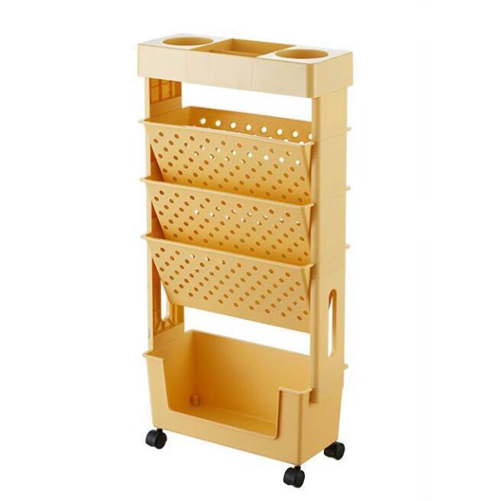 Amazon.co.jp: サイドワゴン 本棚 書類ワゴン キャスター付き 5段 収納