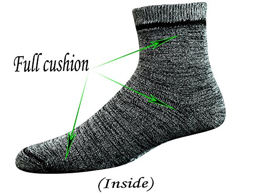 Yomandamor Men's Non-Binding Ankle Thick Warm Winter Socks with Seamless Toe and Full Cushion,3 Pairs L Size4