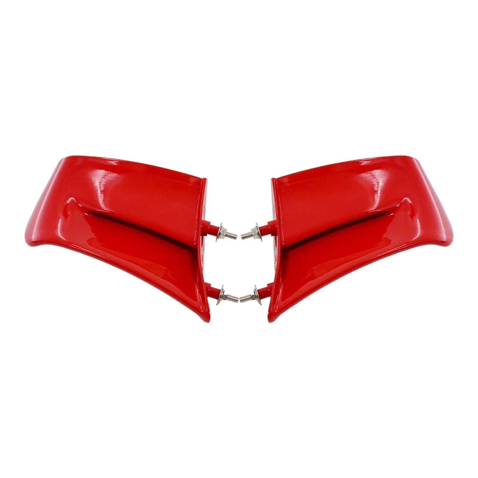 Aerodynamische Winglets Motorrad Winglet Aerodynamische Flügel Kit Spoiler Feste Querruder Für Ducati Für Panigale V4 V4S V4R 2022 2023 2024 Motorradspoiler(Rot)