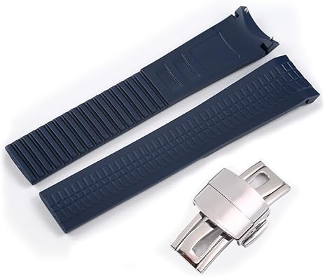 21mm Watch band Suitable for Patek Philippe Aquanaut 5164A 5167A Replacement PP Curved Lug End Rubber Strap