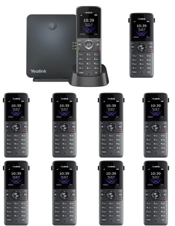 Yealink IP Phone W73P Bundle of W70B Base and W73H handset + 9-Unit W73H Handset
