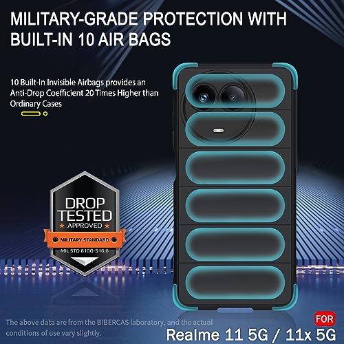 Image of TheGiftKart Liquid Silicon Back Cover Case for Realme 11 / 11X 5G / Narzo 60X 5G | Shockproof Military Grade Protection | Micro-Fibre Cloth On Inner Side | Built-in Anti-Slip Grip Cover (TPU, Black)