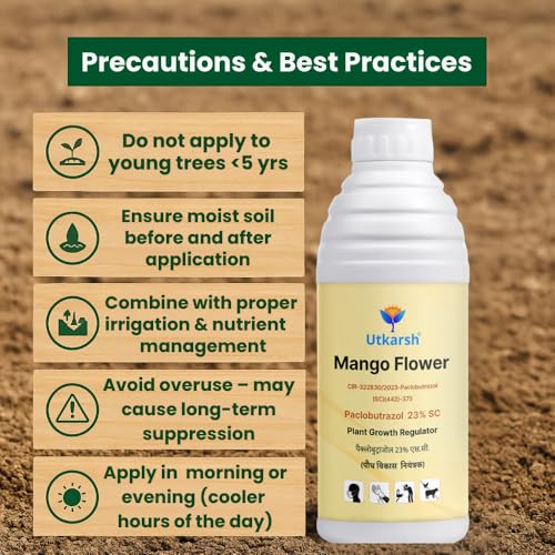 Image of Utkarsh Mango Flower - Paclobutrazol 23% SC, Plant Growth Regulator | Enhances Flowering, Controls Shoot Growth & Improves Fruit Size & Quality | 10 Litre