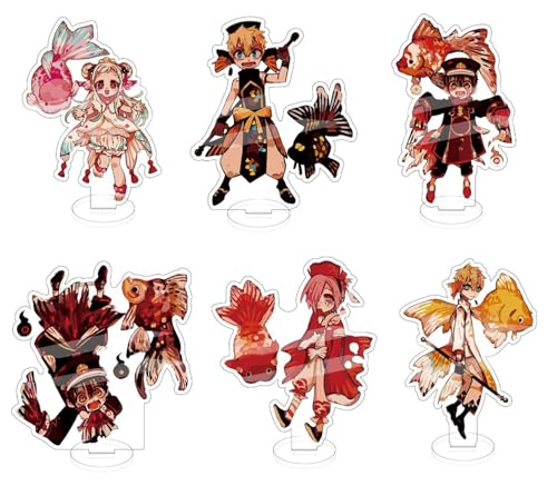 ISaikoy Set of 6 Anime Toilet Bound Hanako Kun Acrylic Stand Figure Character Stand Desktop Ornament