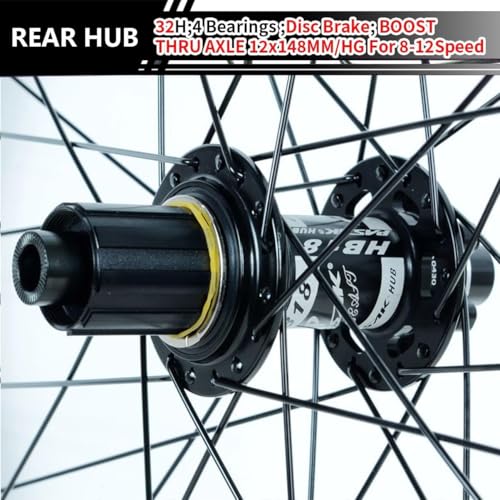 Roues VTT 29 pouces freins à disque axe traversant Boost moyeux 32 trous