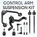 10pc Front Upper Control Arms Suspension Kit(2-Piece Design Torsion Bar System) Fit for 1998-2001 Ford Explorer Mercury Mountaineer 1998-2011 Ranger 1999 Mazda B2500 with Lower Ball Joints