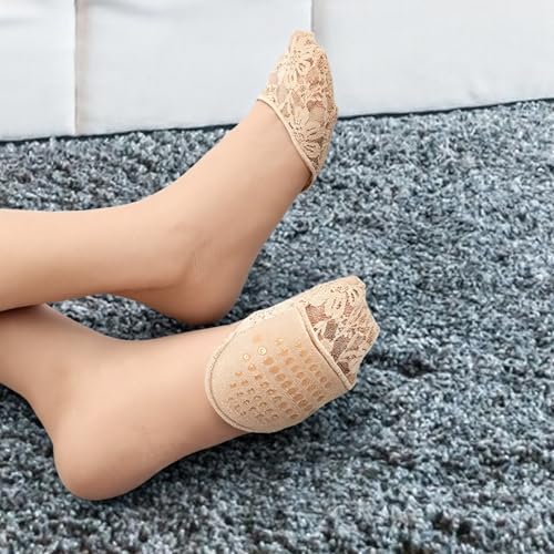 Image of YUXIANLB Ball of Foot Cushion Socks, Women's Toe Cover with Padding, Toe Topper Socks