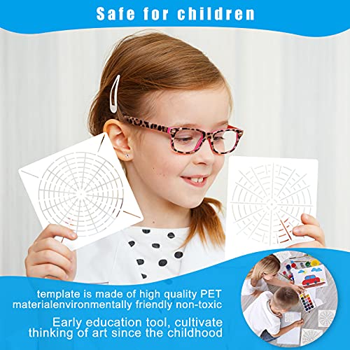 12 Pieces Mandala Dot Painting Stencils 3.5/ 5.1/ 5.8/ 7.9 Inches Reusable Stencils Segment Mandala Template For Diy Wall Tile Paper Fabric Glass Metal Art, 4 Sizes #TOP4