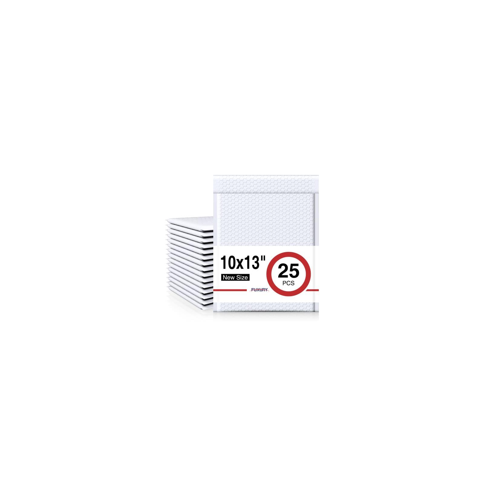 Fuxury Bubble Mailers 10x13 Inch White 25 Pack Padded Envelopes