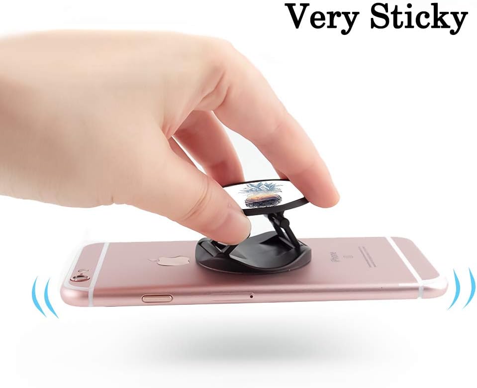 Sunset Pineapple Art Phone Finger Foldable Expanding Stand Holder Kickstand Hand Grip Car Mount Hooks Widely Compatible with Almost All Phones/Cases