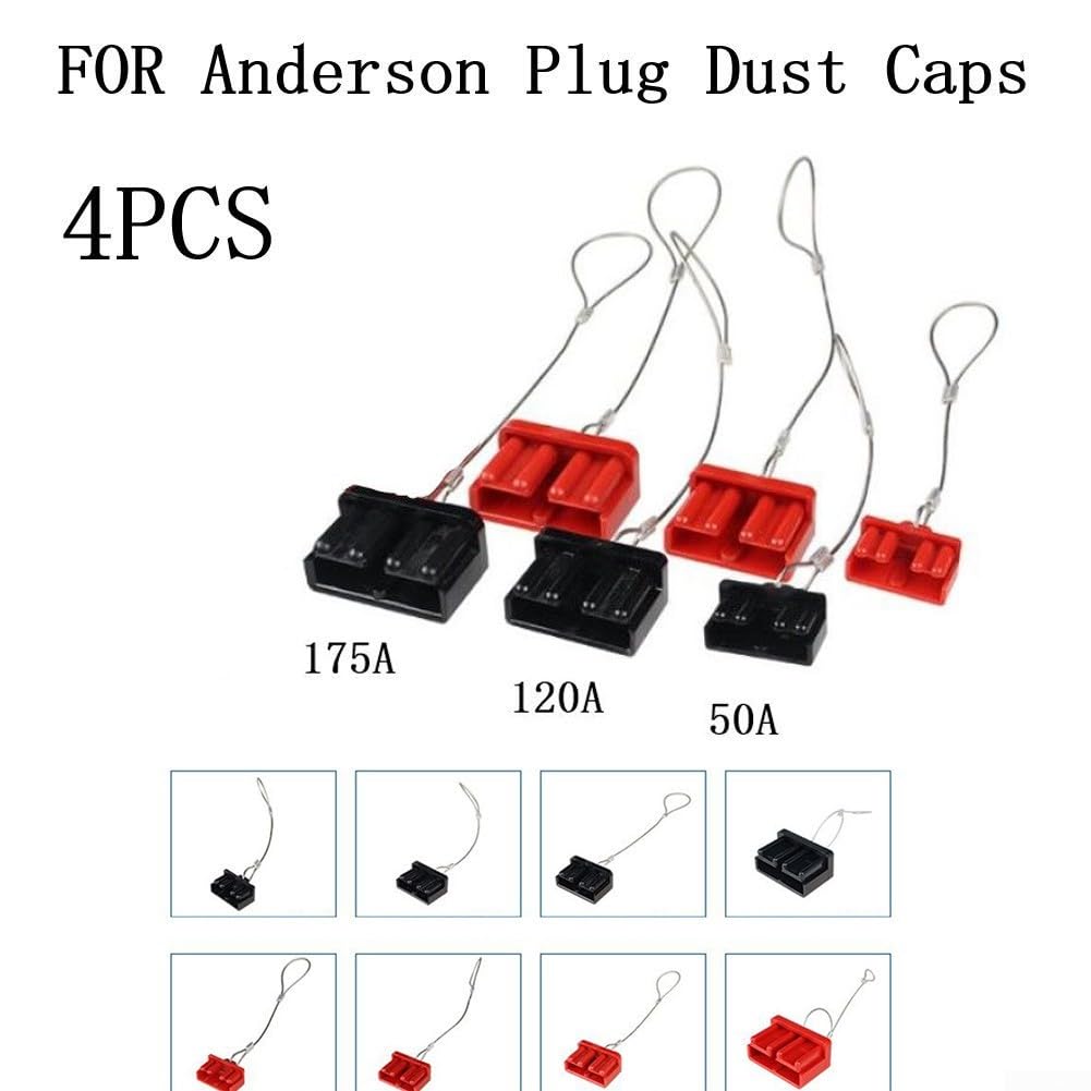 Essential Staubschutz-Set für Anderson 50 AMP/120 A/175 A Stecker, insgesamt 10,2 cm (120 A-rot)