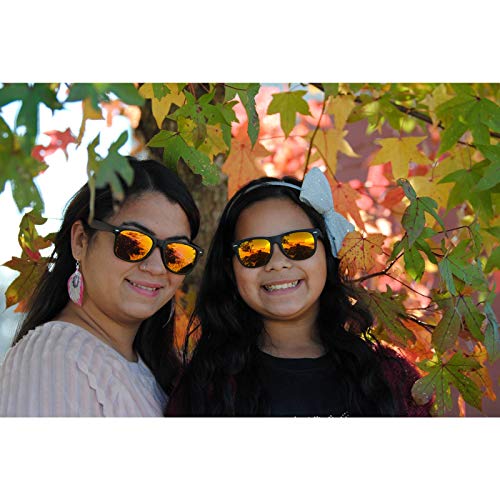 OWL 2 Pack Men Women & Kids Rectangle Sunglasses, UV400 Protected Matching Family Sunglasses Set, Reflective Mirror Lens2