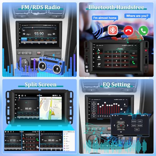 [2+64G] Android 13 Car Stereo for Chevrolet Chevy Silverado GMC Sierra Buick Enclave Yukon - 7 inch Touchscreen Radio with Wireless Carplay & Android Auto, WiFi, GPS, FM/RDS Radio + AHD Backup Camera - Thumbnail 6