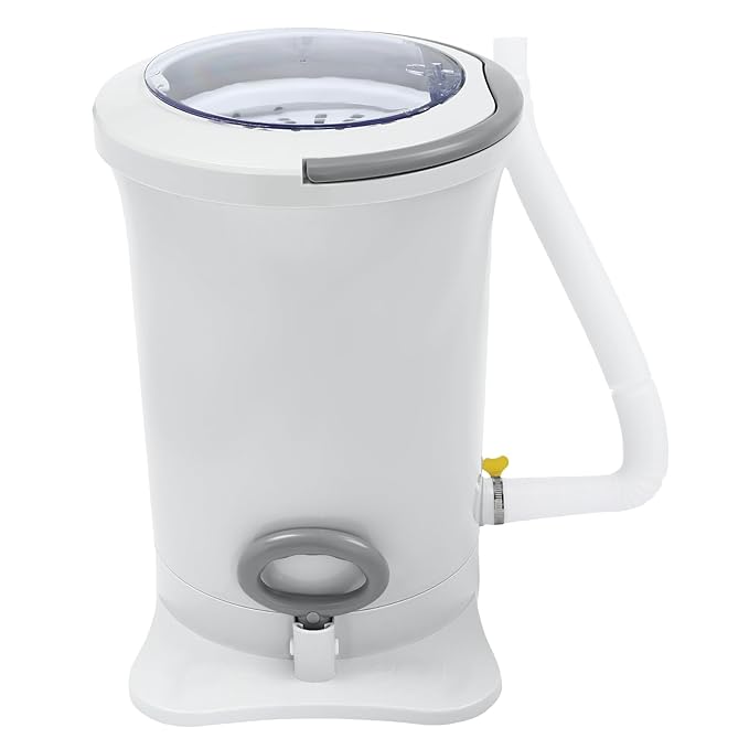 Portable Spinner Dryer Extractor Wringer with 4.9ft Drain Hose for Apartments Dorms