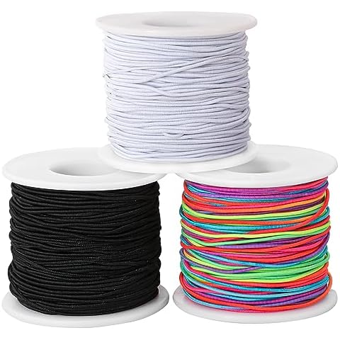 EWPJDK 1mm Elastic String Stretchy String for Bracelet Making Rainbow Bracelet String Elastic Cord for Jewelry Making, Bracelets, Necklace, Beading and Crafts Cover