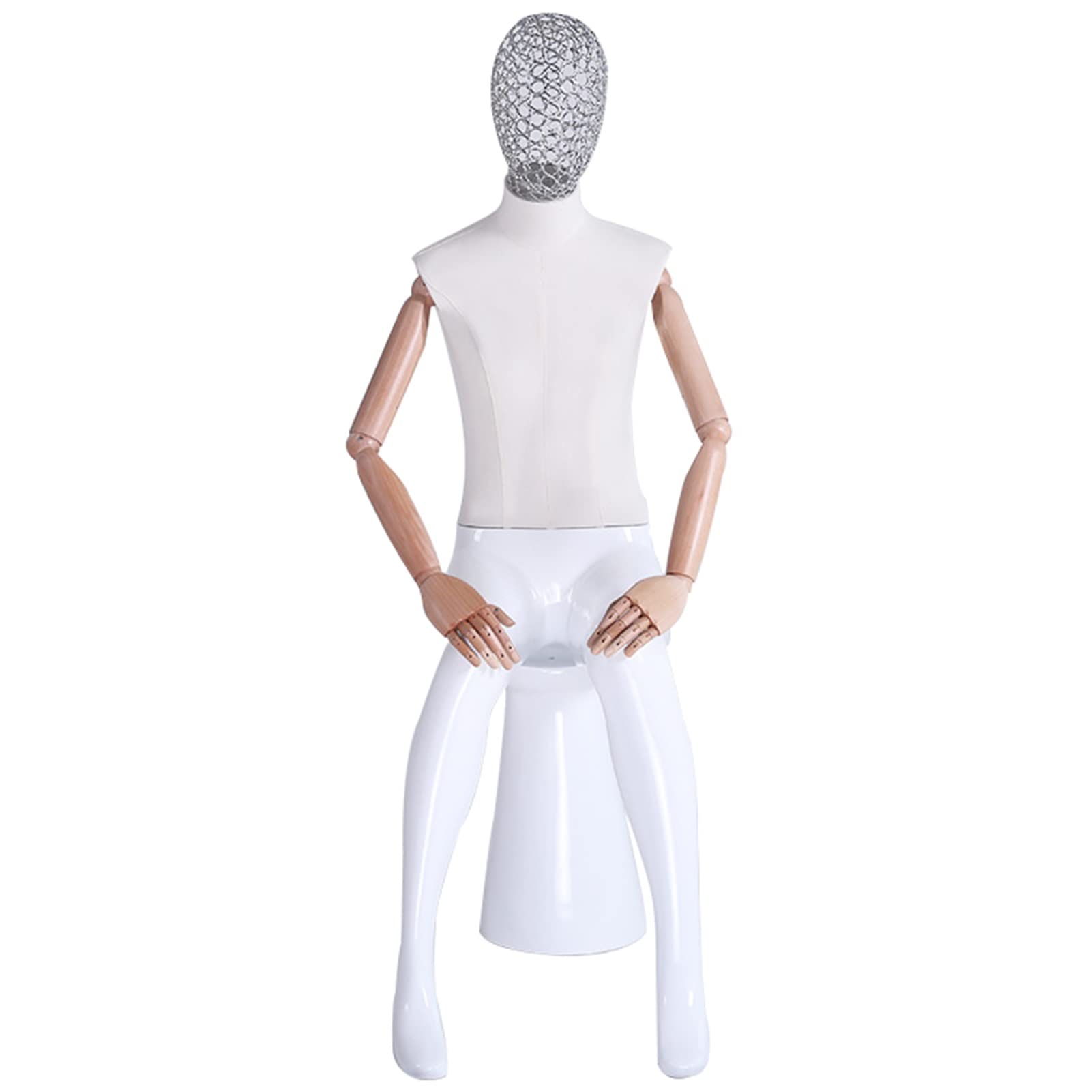 Buy Mannequin Dress Form White Sitting Mannequin Dress Form with Arms