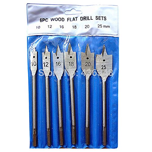 A&S TOOL SHOP Flat Drill Bit Set for Wood- 10 mm, 12mm, 16mm, 18mm, 20mm, 25 mm (Set of 6) (B07T691JSN) Amazon Price History, Amazon Price Tracker