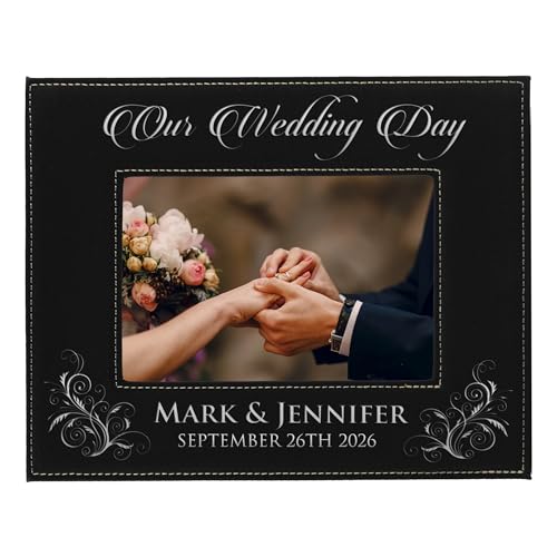 My Personal Memories Personalized Wedding Gift Picture Frame - Custom Engraved Newlywed Photo Gifts (4x6)