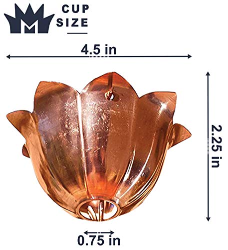 Monarch Rain Chains 285019 28519 Pure Copper Lotus Large Cup Rain Chain thumb #4