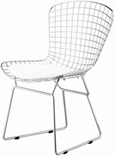 Juego de 1 réplica Harry Bertoia Silla Lateral Blanco
