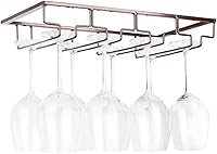 Vista 11 de Estante para Copas de Vino - Soporte para Copas de Vino debajo del Gabinete, Organizador de Metal para Copas de Vino y Vasos, Colgador para Negro