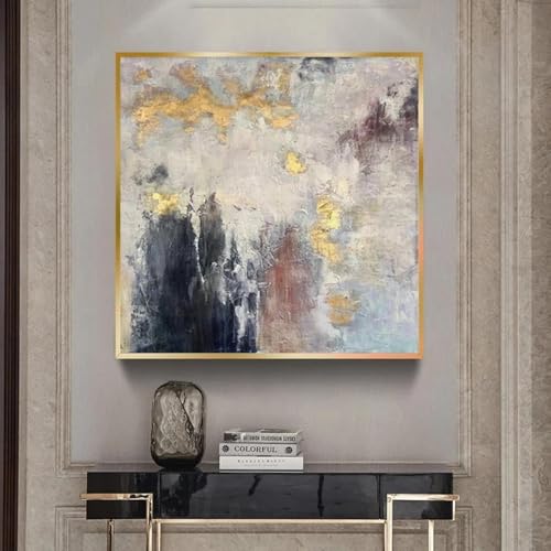 Toile graffiti abstrait moderne 70x70cm solution mur vide salon - 3