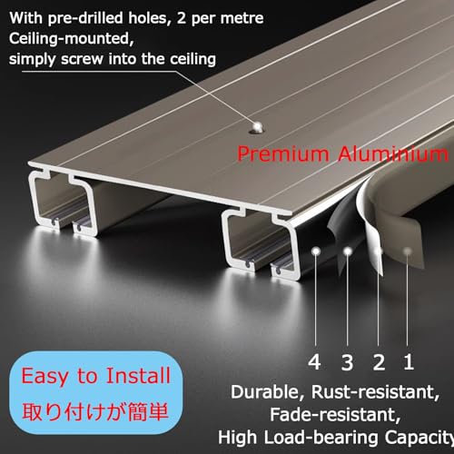 Tringle à rideaux double rail pour séparer une pièce facilement et sans bruit