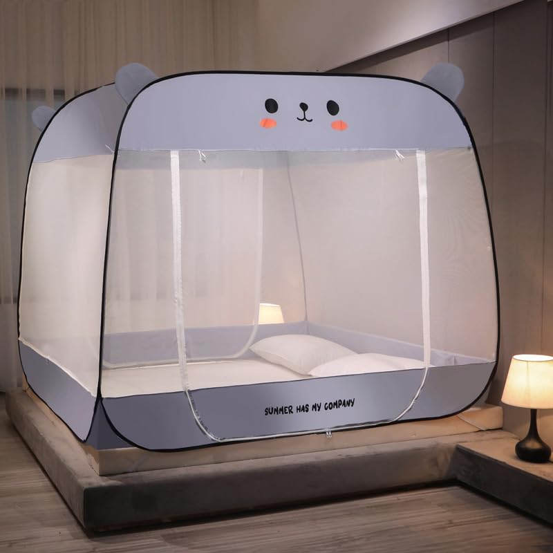 Nueva tienda de campaña de mosquitera desplegable con techo ancho H67, bonito diseño plegable portátil con parte inferior para dormitorio, patio, al