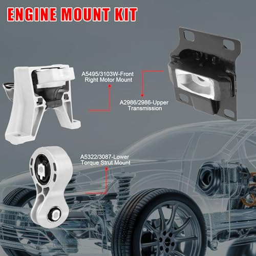 3PCS Engine Motor Mount , Replace# A5322 A2986 A5495 by zaygyize - Used condition - Image 2