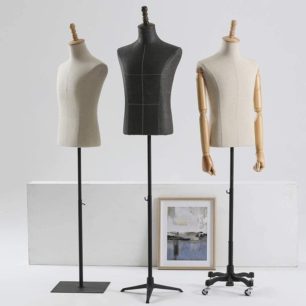 Tailor Mannequin Female Female Mannequin Torso Body Head Dress Form with Flexible Arms Golden Stand for Clothing Dress Jewelry Display Tailor Dummy Adjustable (Color : Blue) (Blue) (#2)