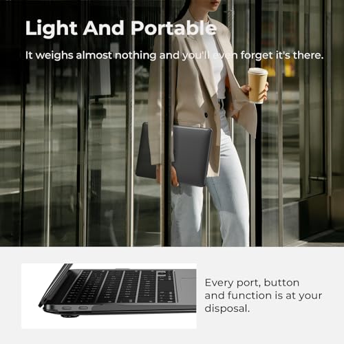 Image of EooCoo Case for MacBook Air 13 inch M1 2020-2018, Crystal Black