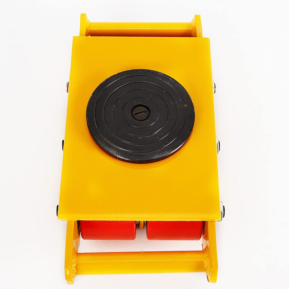 8T/12T Rullo per cariche pesanti/carri armati per il trasporto, carrello industriale, ruote carro armato, telaio dello sterzo, di alta qualità (8T giallo)
