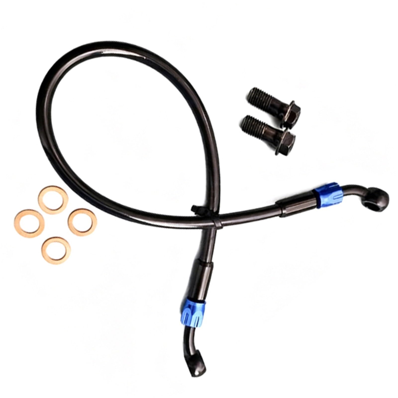 Hydraulic Brake Hose Motorcycle Accessories 28°-28° Clutch Oil Pipe Steel Hydraulic Brake Line Hose Tube Dirt Bike ATV Moped Scooter AN3 M10(900mm)
