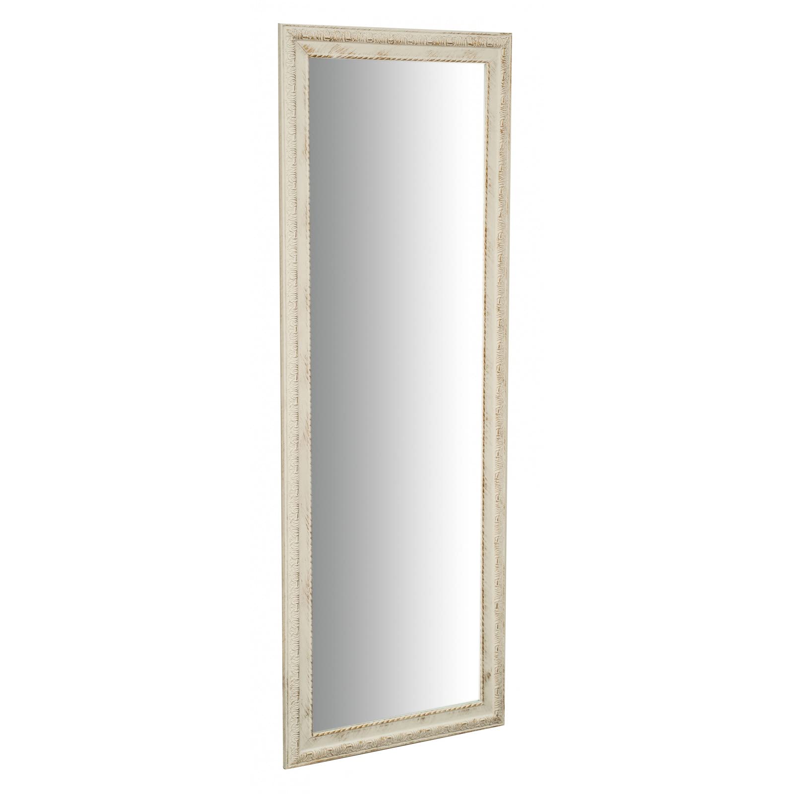 Biscottini Espejo de Pared Largo 50,5 x 4,5 x 140,5 cm – Espejo de pie y Pared con Marco de Madera – Espejo para Dormitorio y salón – Espejo Largo de Pared – Espejo de Dormitorio