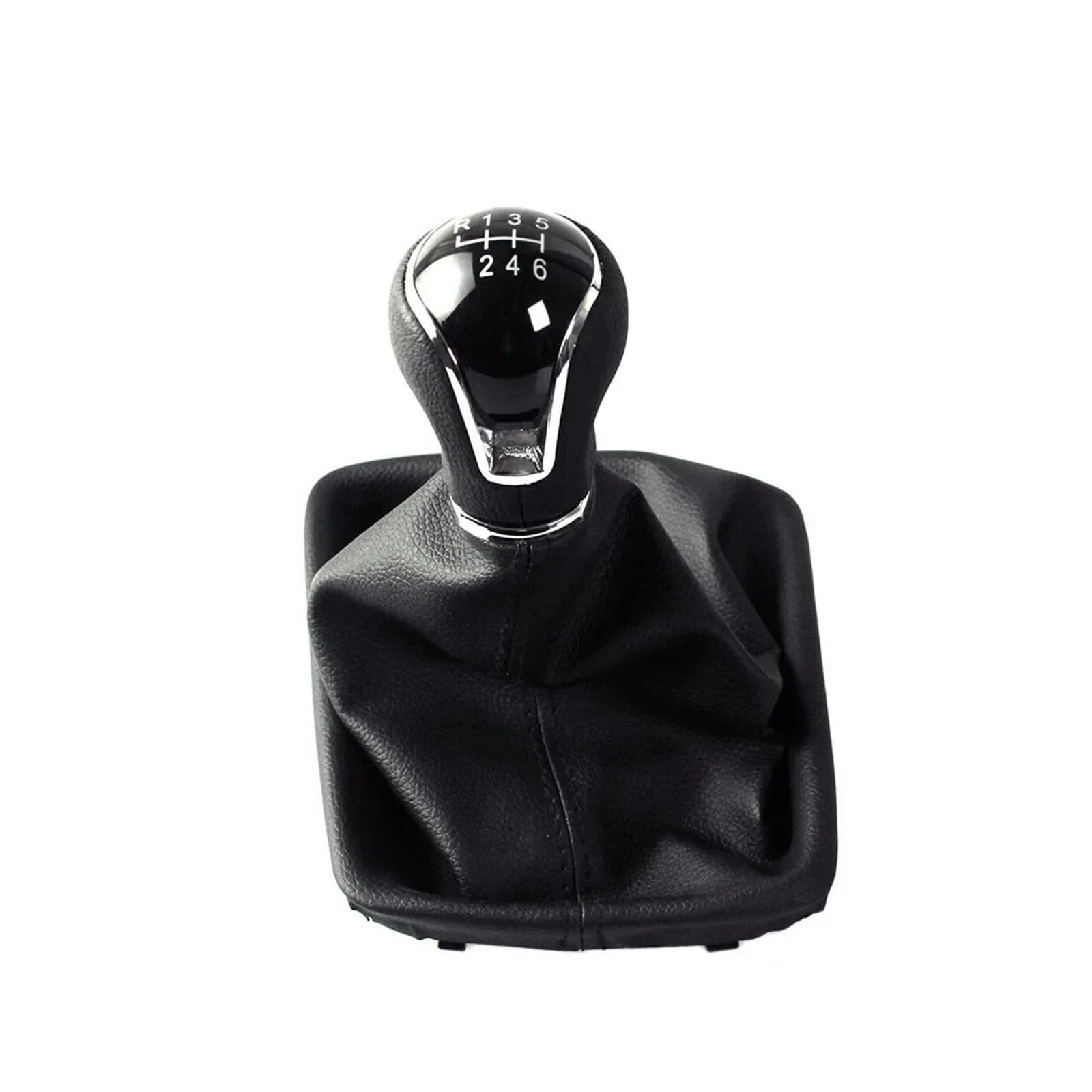 Qmtvfsrh 6 Speed Black Car Gear Shift Knob Manual 5/6 Speed Gear Shift Knob Gaiter Boot For Seat For Leon Iii For Mk3 2012-2020 Lhd Shifter Lever(6 Speed Black)