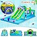 FBSPORT Inflatable Bounce House Water Slide Park, Double Slide Bouncer Castle with 550W Air Blower, Climbing Wall, Jumping Area, Toss Rings, Basketball, Splash, Bouncy House for Backyard Outdoor