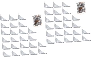 ULTECHNOVO 48 Pcs Box Corner Code Furniture Corner Protectors L Brackets Heavy Duty Metal Corner Brackets Furniture Protector Box Cover Tables Corner Joint Bracket Corner Shelf Bracket Iron