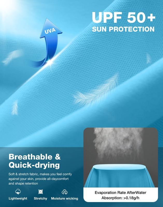 Men's Sun Protection Long Sleeve Shirts UPF 50+ - Image 5