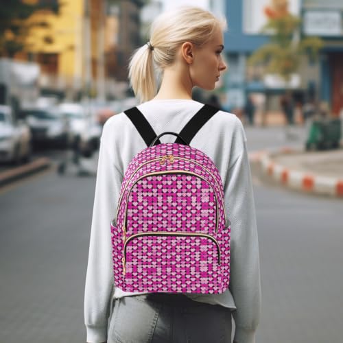 Mochila estampada con múltiples bolsillos de mujer para deporte S 7