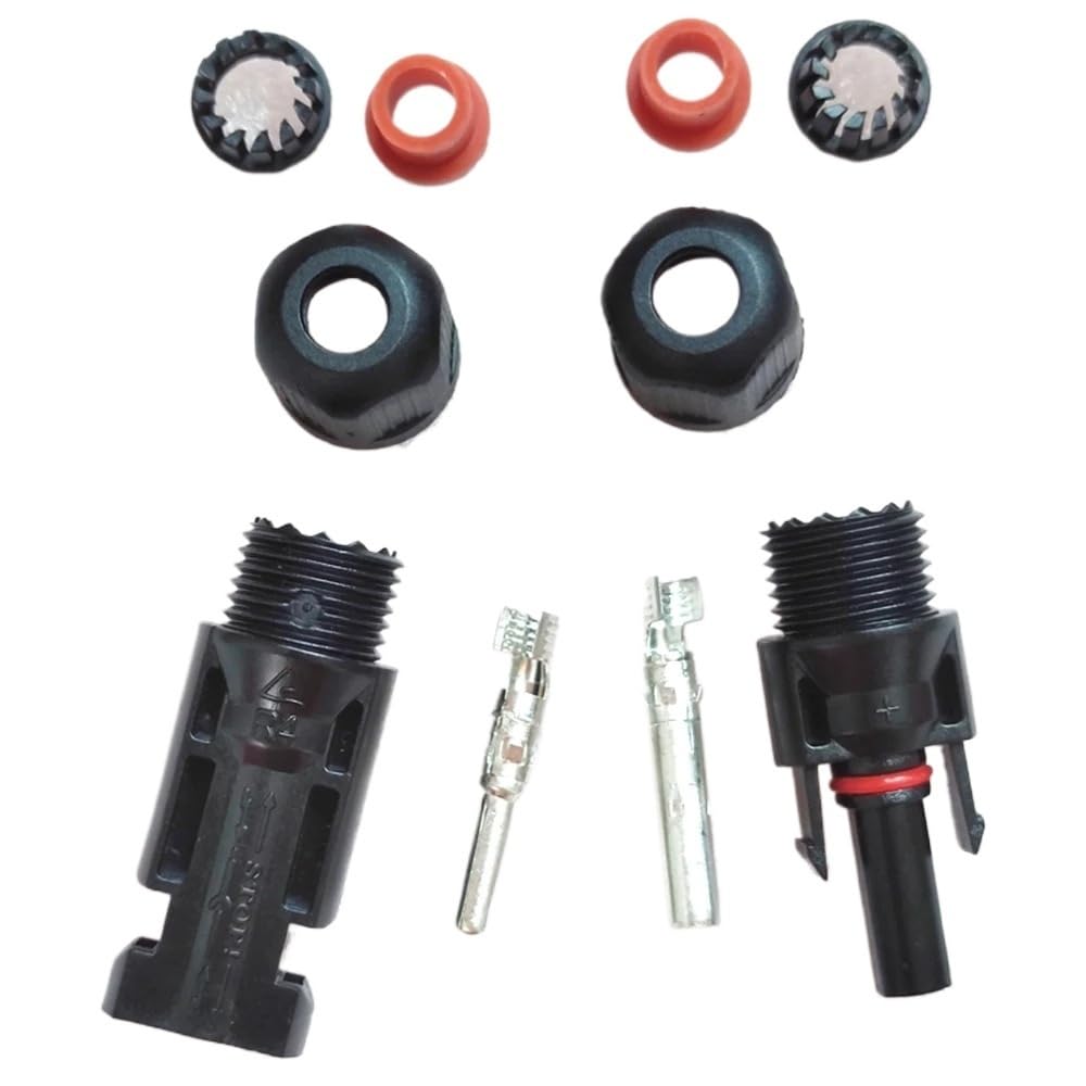 connettore solare 20 coppie di connettori for pannelli solari 30 A 1000 V maschio e femmina IP67 TUV utilizzati for cavi e fili for pannelli solari fotovoltaici da 2,5 mm2, 4 mm2 e 6 mm2.(B 20 pairs 1
