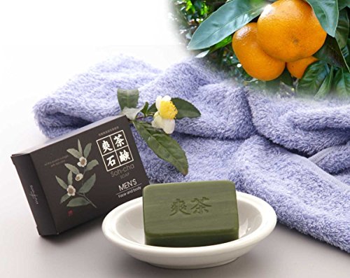 男子用 フェイス&ボディーソープ 爽茶石鹸 MEN'S (3個)