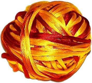 Red & Yellow Kalawa Thread Roll Moli/Mauli/Kalava/Chaddi Nada Sacred Shudh Dhaga for Raksha Sutra, Nazar Battu & Bracelets for Kids, Men & Women Red & Yellow, 20 Meter