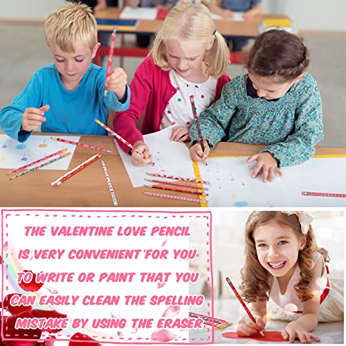 Lápices de Grafito con Borrador Corazón Día San Valentín 48 pzas miniatura 5