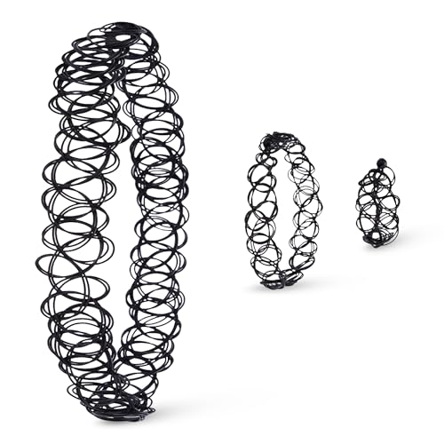 Trimming Shop Collier ras du cou pour femme - Noir - Tatouage - Extensible - Rétro Punk Gothique - Élastique - Dentelle - Bracelet - Bague - Accessoire de mode pour...